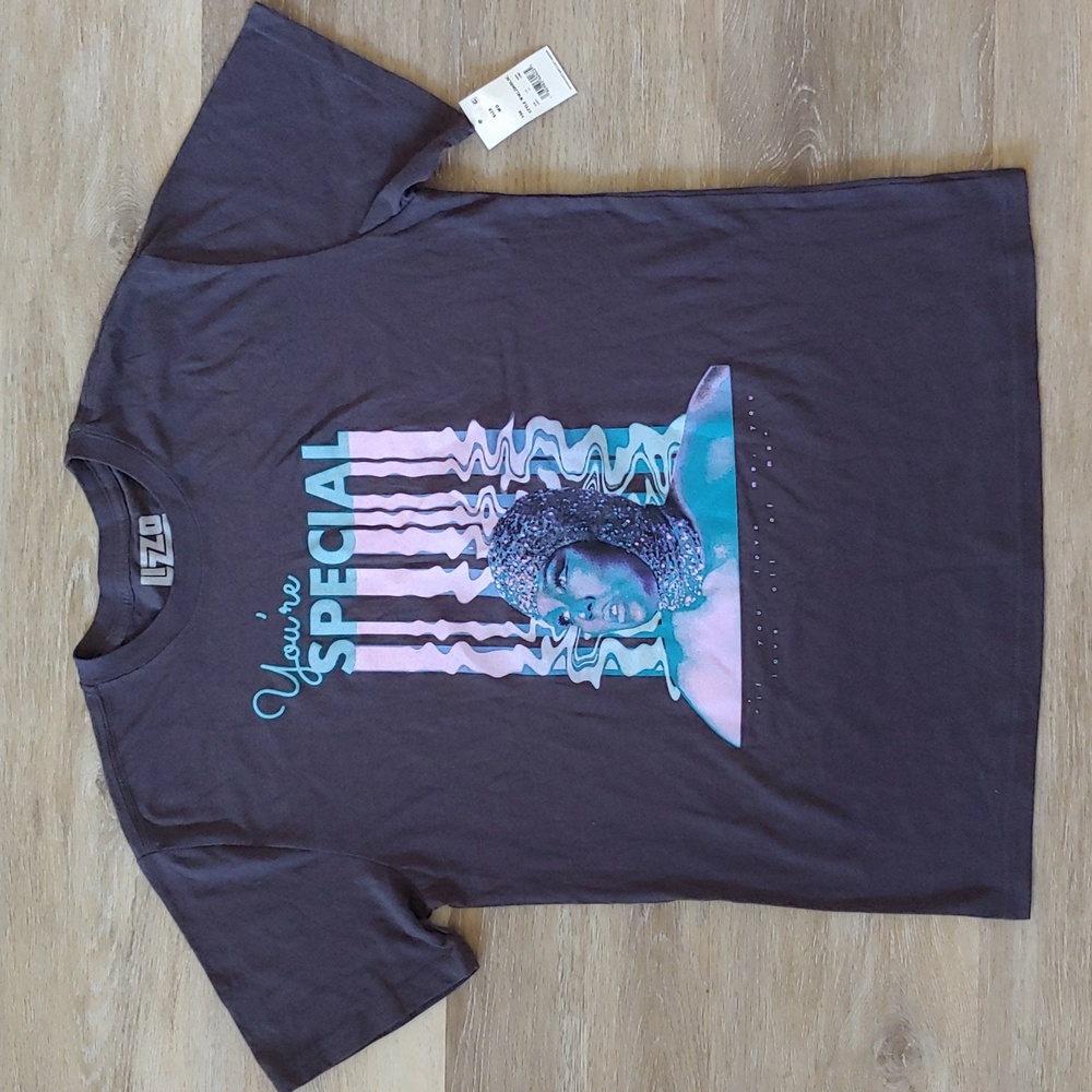 NWT Lizzo Women's Graphic T-Shirt Black Size S